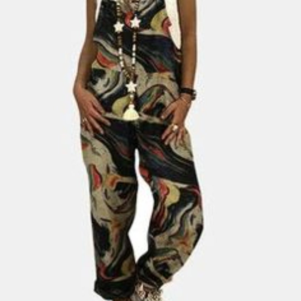 Splash Paint Printed Jumpsuit